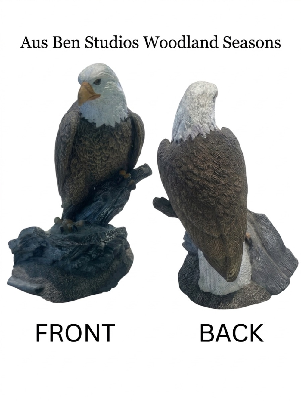 VTG Aus-Ben Studios "Woodland Seasons" Bald Eagle Figurine Charles Earnhardt